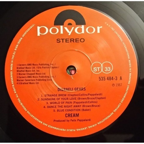 Cream - Disraeli Gears (0600753548431) виниловая пластинка - фото 4
