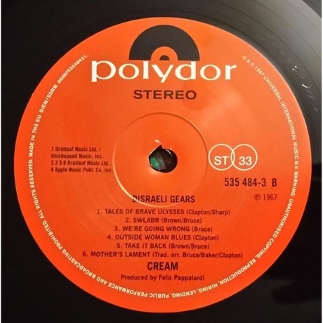 Cream - Disraeli Gears (0600753548431) виниловая пластинка - фото 5