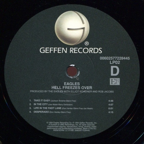 Eagles - Hell Freezes Over (0602577189852) виниловая пластинка - фото 6