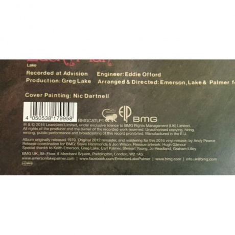 Emerson Lake &amp; Palmer - Emerson, Lake &amp; Palmer (4050538179958) виниловая пластинка - фото 6