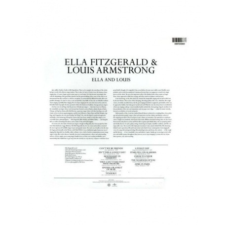 0600753458860, Виниловая пластинка Fitzgerald, Ella; Armstrong, Louis, Ella &amp; Louis - фото 3