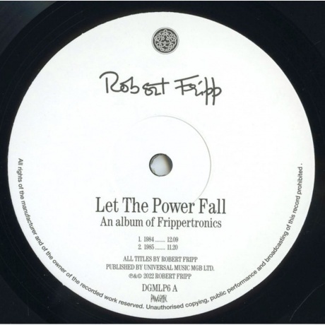 Robert Fripp - Let The Power Fall (0633367606013) виниловая пластинка - фото 3
