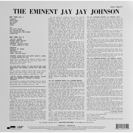 J.J. Johnson - The Eminent (0602445353514) виниловая пластинка - фото 2