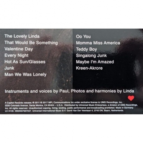 Paul McCartney - McCartney (0602557567557) виниловая пластинка - фото 7