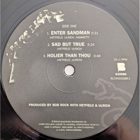 Metallica - Metallica (0602508507083) виниловая пластинка - фото 3