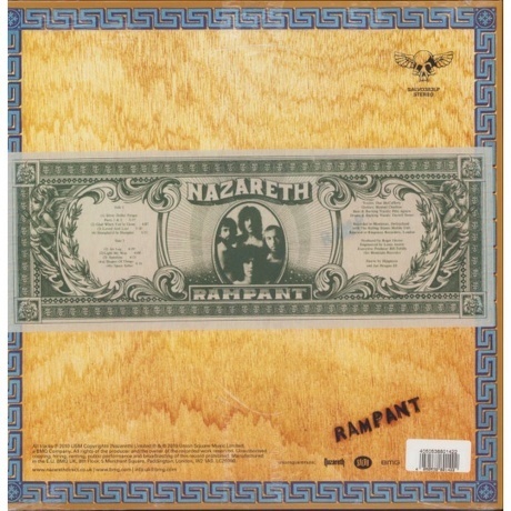 Nazareth - Rampant (Blue) (4050538801422) виниловая пластинка - фото 2