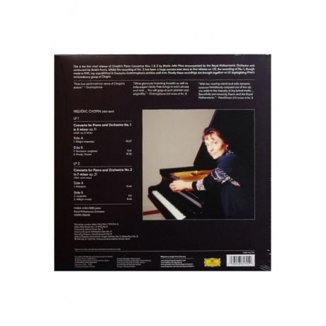 0028948617920, Виниловая пластинка Pires, Maria Joao, Chopin: Piano Concertos Nos.1 &amp; 2 - фото 3