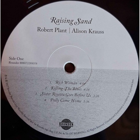 Robert Plant &amp; Alison Krauss - Raising Sand (0888072288010) виниловая пластинка - фото 5
