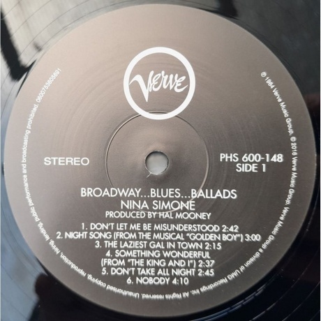 Nina Simone - Broadway, Blues, Ballads (0600753605691) виниловая пластинка - фото 3