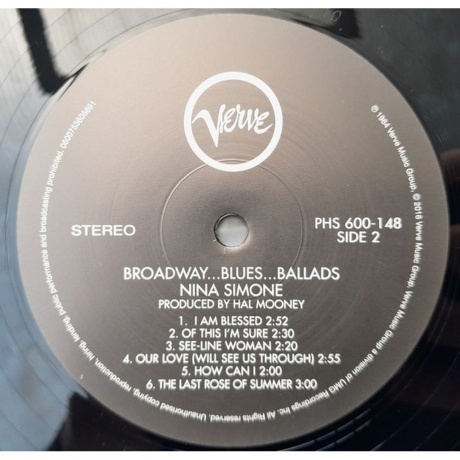 Nina Simone - Broadway, Blues, Ballads (0600753605691) виниловая пластинка - фото 4