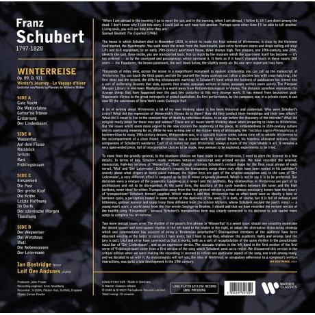 Виниловая пластинка Bostridge, Ian; Ove Andsnes, Leif, Schubert: Winterreise (5054197357329) - фото 2