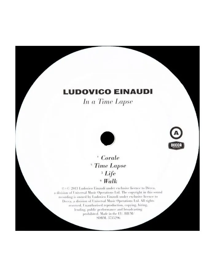 Виниловая пластинка Einaudi, Ludovico, In A Time Lapse (0602537352968) - фото 2