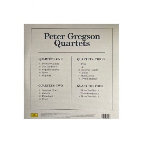 Виниловая пластинка Gregson, Peter, Quartets: One - Four (0028948631483) - фото 2