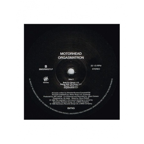 Виниловая пластинка Motorhead, Orgasmatron (5414939640513) - фото 5