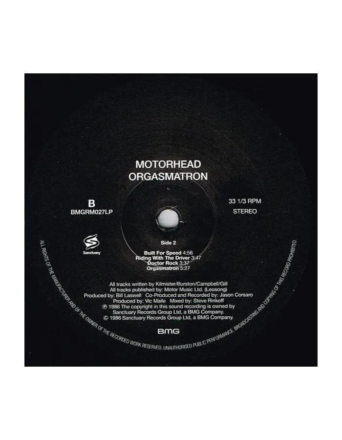 Виниловая пластинка Motorhead, Orgasmatron (5414939640513) - фото 5