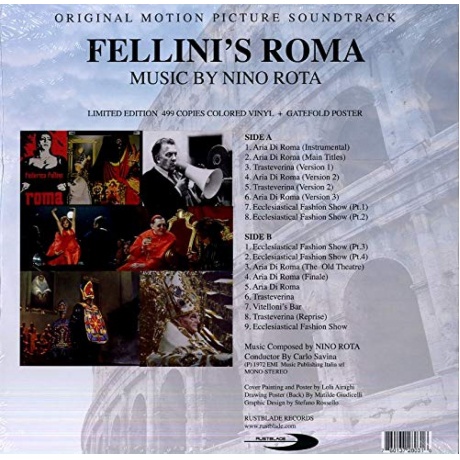 Виниловая пластинка OST, Roma (Nino Rota) (coloured) (0760137280316) - фото 3