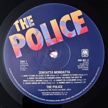 The Police - Zenyatta Mondatta (0602508046131) виниловая пластинка - фото 3