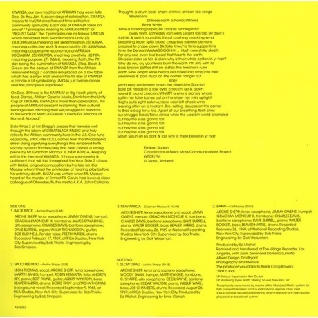 Archie Shepp - Kwanza (0602448476180) виниловая пластинка - фото 3