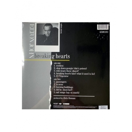 Elton John - Breaking Hearts (0602445961610) виниловая пластинка - фото 3