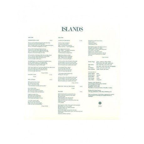 Виниловая пластинка King Crimson, Islands (0633367910417) - фото 3