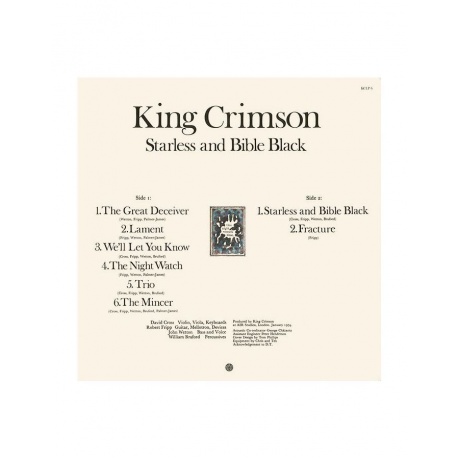 Виниловая пластинка King Crimson, Starless And Bible Black (0633367910615) - фото 2