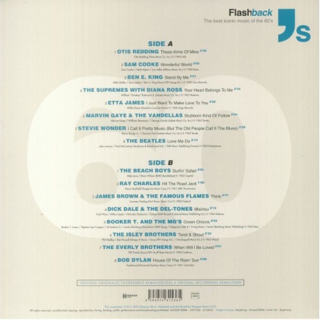 Виниловая пластинка Various Artists, Flashback 60's (The Best Iconic Music Of The 60's) (3596974315365) - фото 2