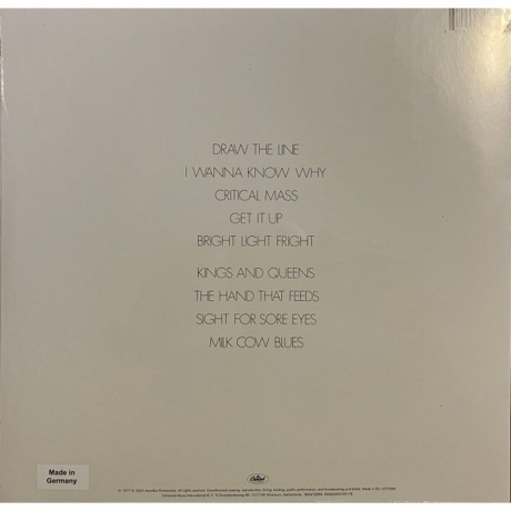 Aerosmith - Draw The Line (0602455749178) виниловая пластинка - фото 2