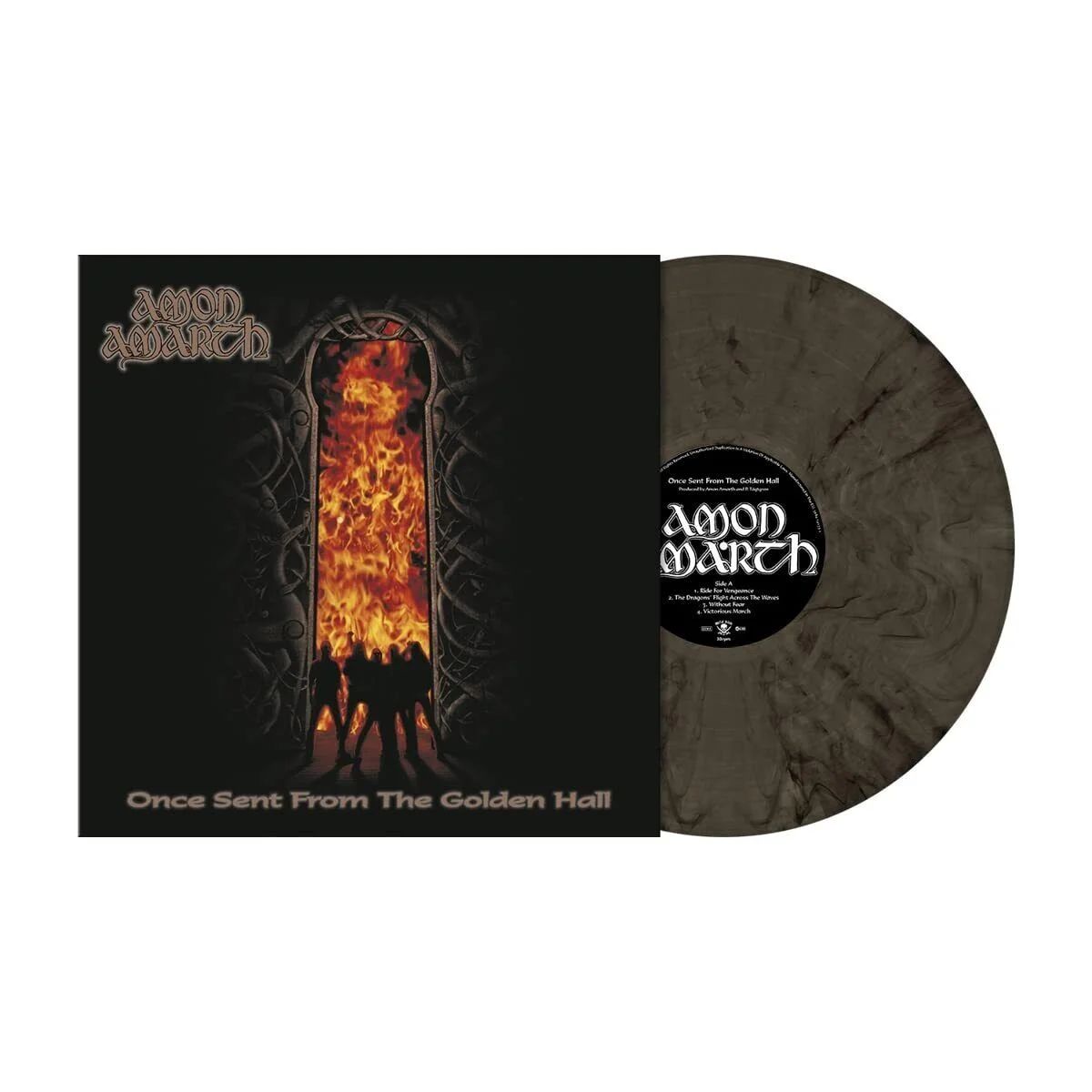 amon amarth once sent from the golden hall coloured lp 2022 smoke grey marbled виниловая пластинка Виниловая пластинка Amon Amarth, Once Sent From The Golden Hall (coloured) (0039841413397)