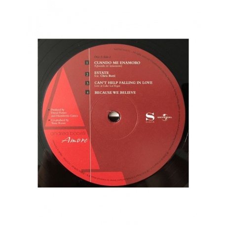 Виниловая пластинка Bocelli, Andrea, Amore (0602547193599) - фото 6