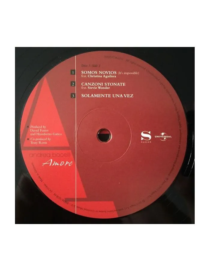 Виниловая пластинка Bocelli, Andrea, Amore (0602547193599) - фото 7