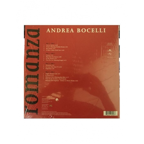 Виниловая пластинка Bocelli, Andrea, Romanza (0602547189288) - фото 2