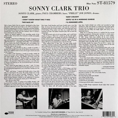 Sonny Clark - Trio (Analogue, Tone Poet) (0602438798353) виниловая пластинка - фото 4