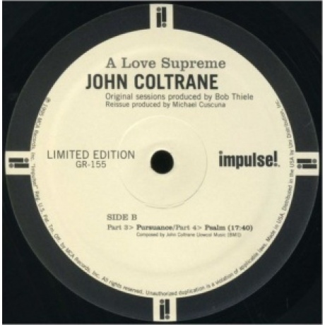 John Coltrane - A Love Supreme (0011105015516) виниловая пластинка - фото 4