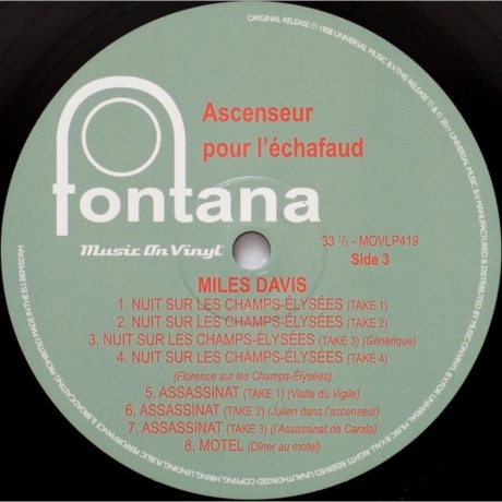 Miles Davis - Ascenseur Pour L'Echafaud (OST) (0600753356630) виниловая пластинка - фото 6