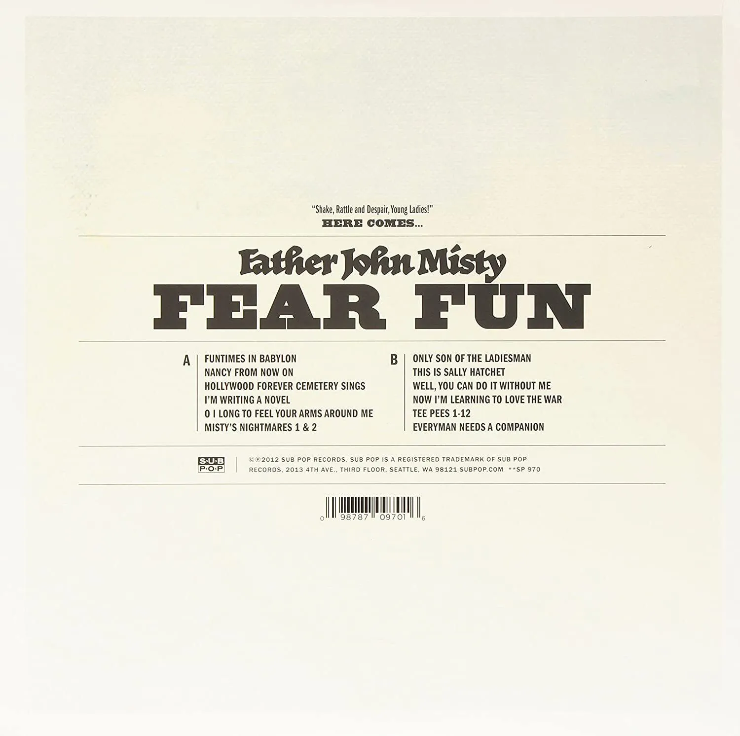 Виниловая пластинка Father John Misty, Fear Fun (0098787097016) - фото 2