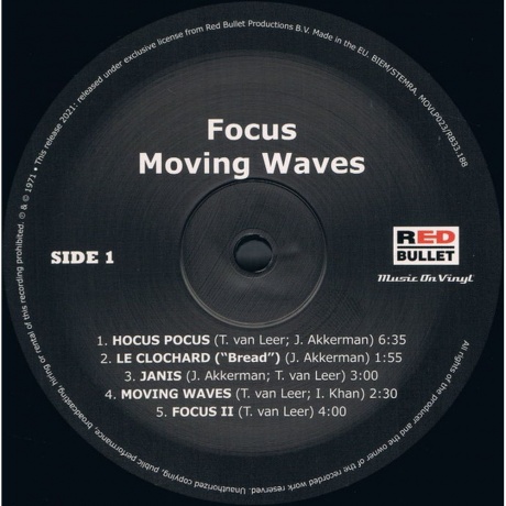 Focus - Moving Waves (8712944331882) виниловая пластинка - фото 4