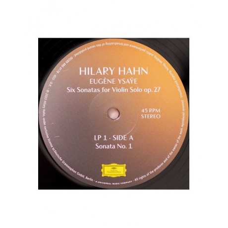 Виниловая пластинка Hahn, Hilary, Ysaye: Six Sonatas For Violin Solo Op. 27 (0028948641772) - фото 2