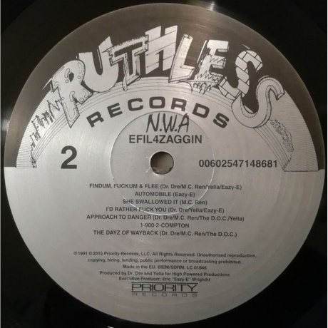 N.W.A., Efil4zaggin (0602547148681) виниловая пластинка - фото 4