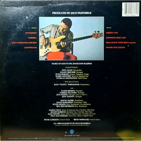 Jaco Pastorius - Invitation (8719262005648) виниловая пластинка - фото 2