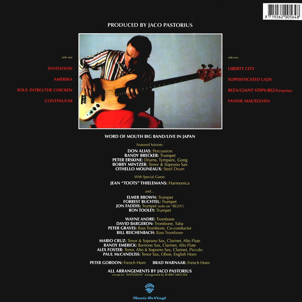 Виниловая пластинка Pastorius, Jaco, Invitation (8719262005648) - фото 2
