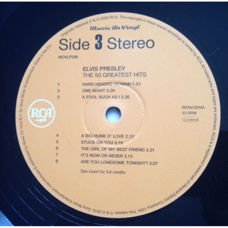 Elvis Presley - 50 Greatest Hits (0886976399016) виниловая пластинка - фото 7