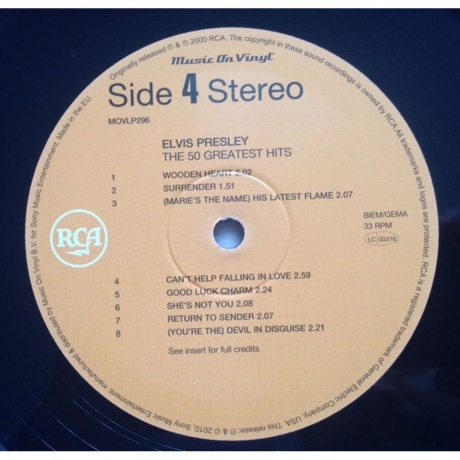Elvis Presley - 50 Greatest Hits (0886976399016) виниловая пластинка - фото 8