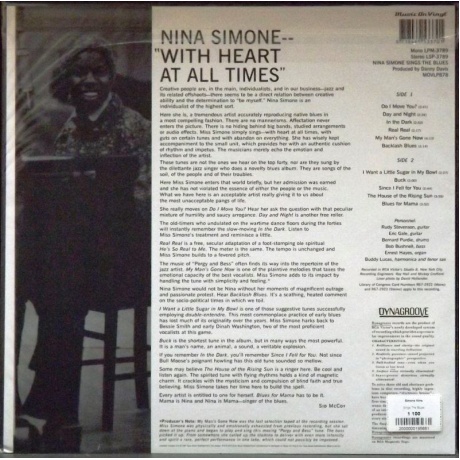 Виниловая пластинка Simone, Nina, Sings The Blues (8718469533701) - фото 2