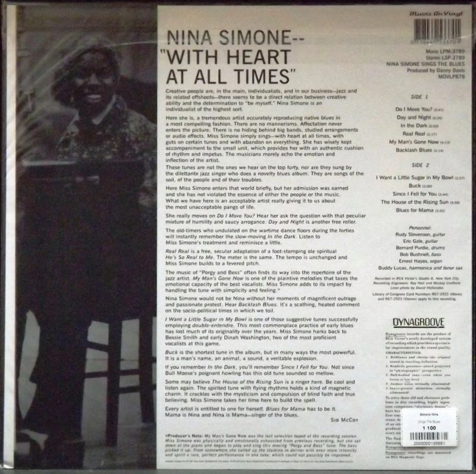 Виниловая пластинка Simone, Nina, Sings The Blues (8718469533701) - фото 2