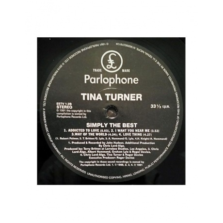 Виниловая пластинка Turner, Tina, Simply The Best (0190295378134) - фото 10