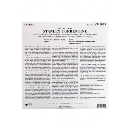 Виниловая пластинка Turrentine, Stanley, Mr. Natural (Tone Poet) (0602438371013) - фото 4