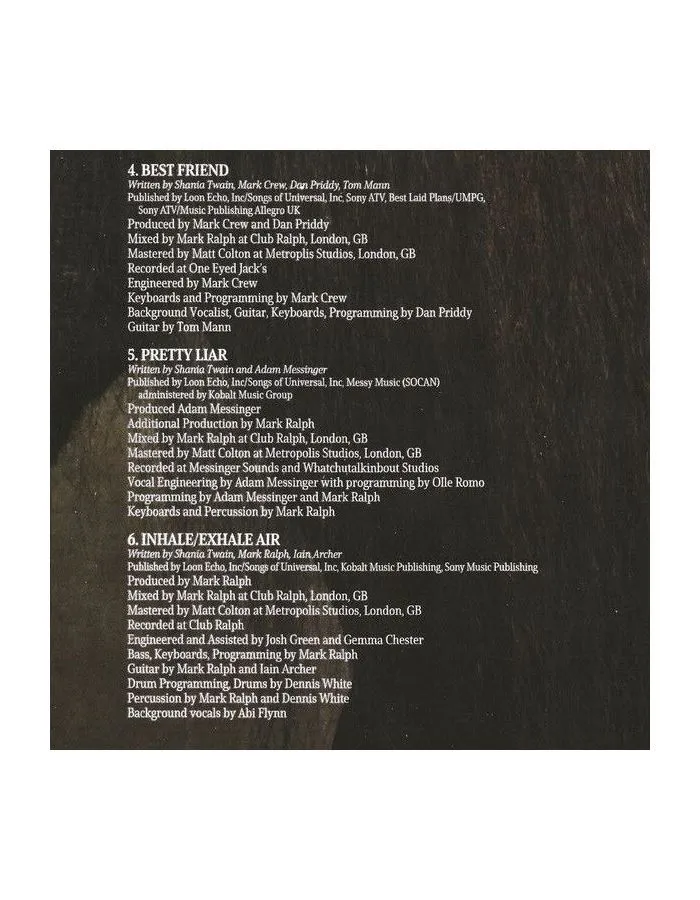 Виниловая пластинка Twain, Shania, Queen Of Me (0602448616128) - фото 6