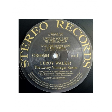 Виниловая пластинка Vinnegar, Leroy, Leroy Walks! (Acoustic Sounds) (0888072471481) - фото 4