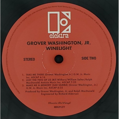 Grover Jr. Washington - Winelight (8718469538737) виниловая пластинка - фото 5
