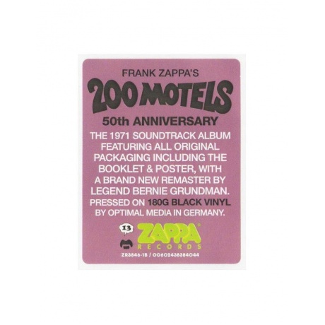 Виниловая пластинка Zappa, Frank, 200 Motels (OST) (0602438384044) - фото 10